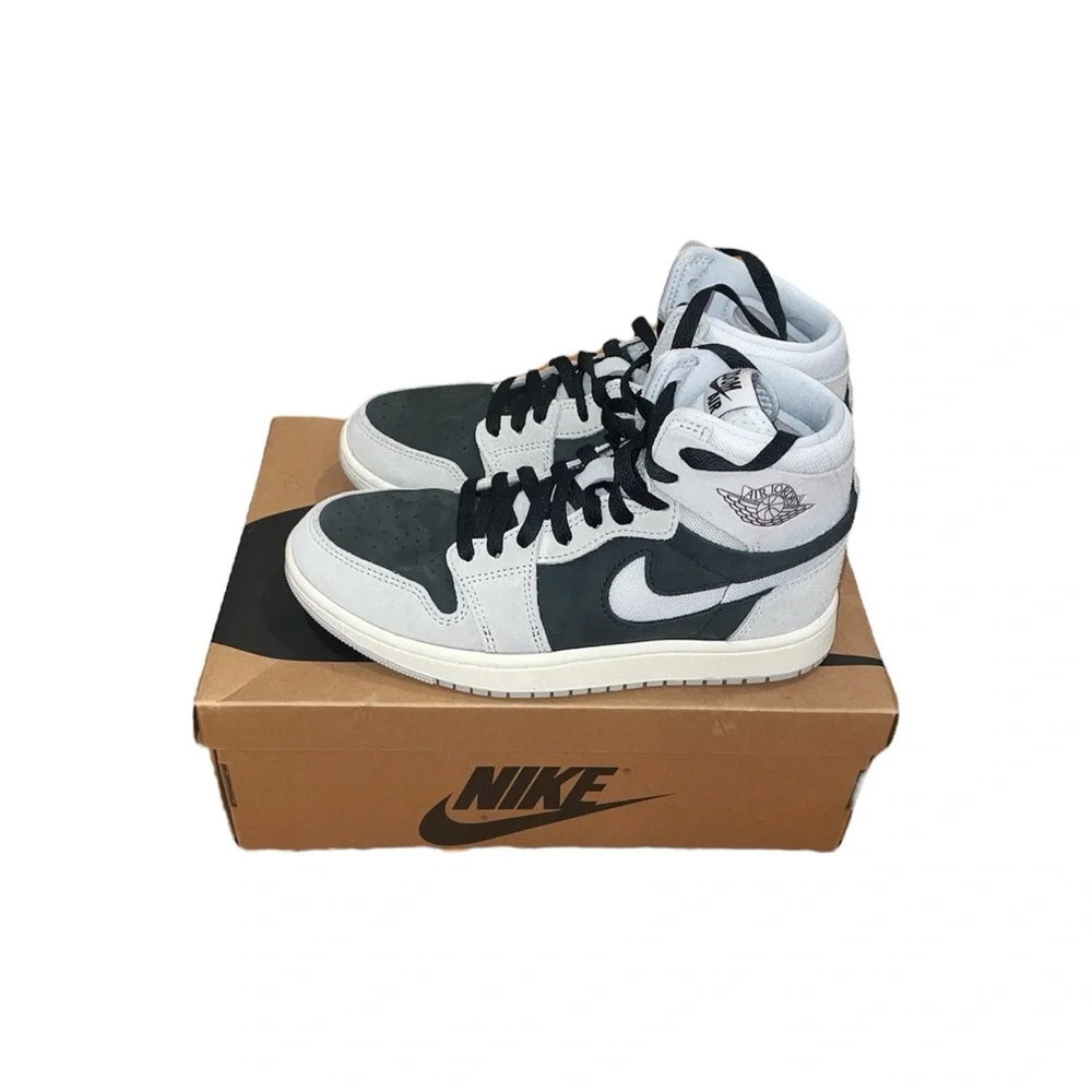 Air Jordan 1 grey and black sneakers